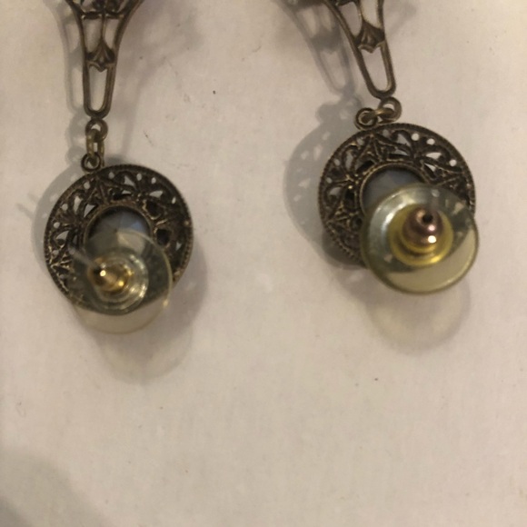 Vintage Teardrop Sterling Sliver Earnings - Picture 2 of 5